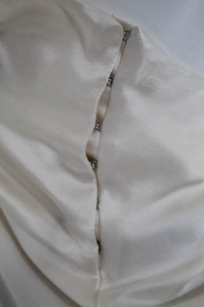 Ralph Lauren Black Label White Silk Sleeveless Halter Top Size 6 LL19LL