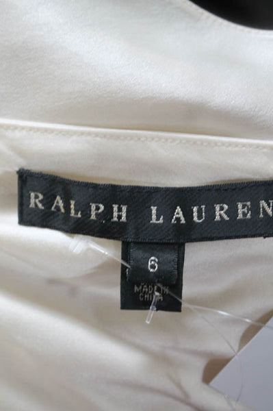 Ralph Lauren Black Label White Silk Sleeveless Halter Top Size 6 LL19LL