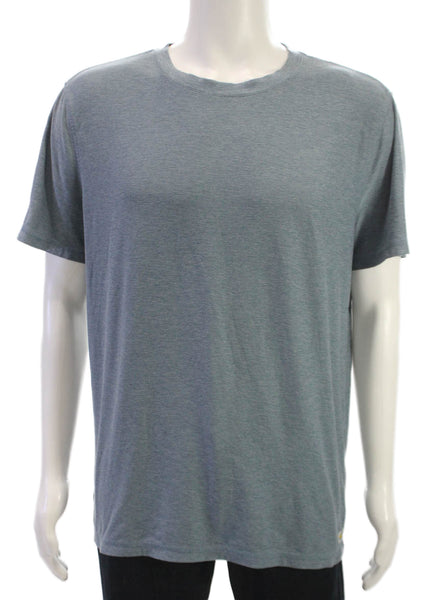 Vuori Mens T-Shirt Blue Polyester Blend Crew Neck Short Sleeve Size M