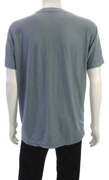 Vuori Mens T-Shirt Blue Polyester Blend Crew Neck Short Sleeve Size M