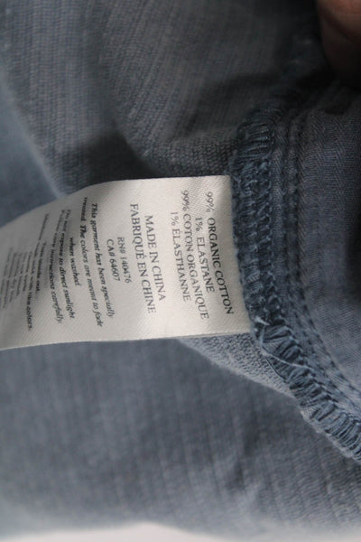 Faherty Mens Chino Shorts Blue Drawstring Cotton Size L