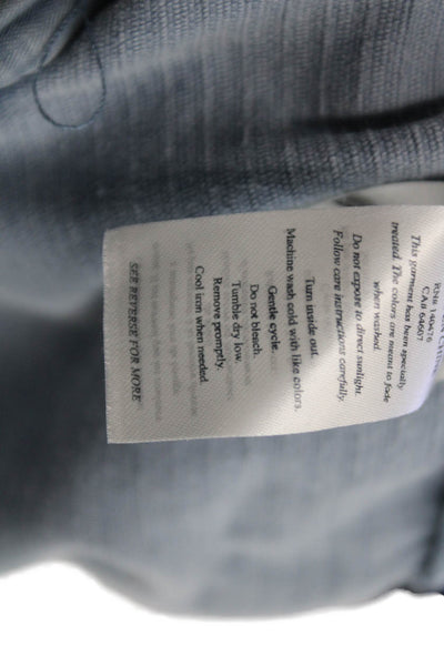 Faherty Mens Chino Shorts Blue Drawstring Cotton Size L