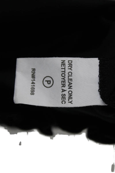 Ramy Brook Women Black Kimono Blouse V Neck 3/4 Sleeve Petite Size XS