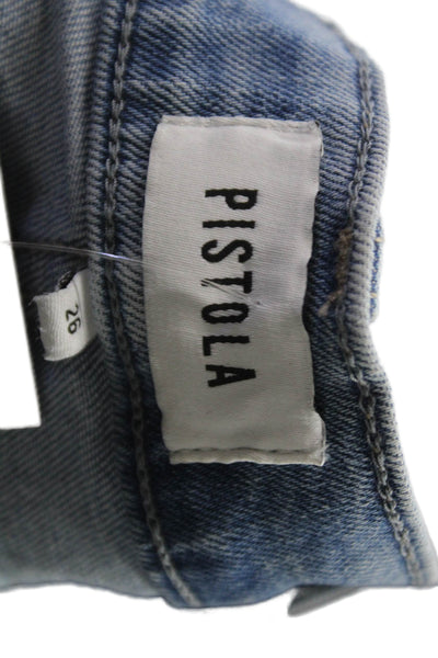 Pistola Womens Flared Jeans Cotton Blue Mid Rise Inseam 28 Size 26
