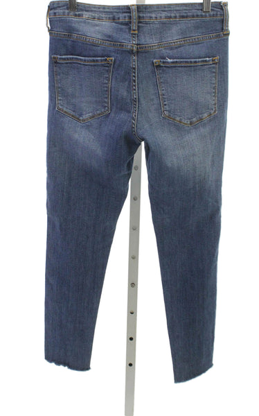Vervet Teens Womens Skinny Jeans Blue Button Cotton Size 29