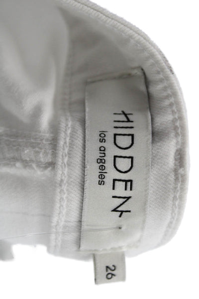 Hidden Womens Bootcut White Jeans Size 26