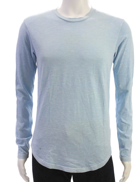 Goodlife Mens Blue Long Sleeve Crew Neck Cotton Shirt Size S
