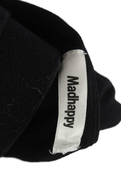 Madhappy Womens Black Sports Bra Micro Modal Scoop Neck Size S