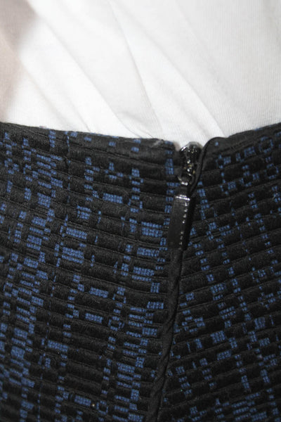 Boss Hugo Boss Womens Black Wool Geometric Straight Pencil Skirt Size 8