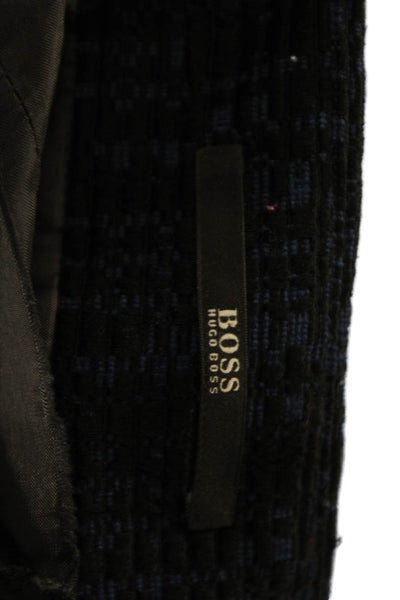 Boss Hugo Boss Womens Black Wool Geometric Straight Pencil Skirt Size 8