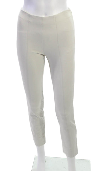Vince Womens Ankle Beige Cotton Zip Pants Size XS