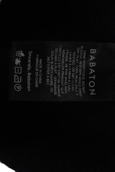 Babaton Womens Black Cropped Tank Square Neck Nylon Top Size 2XS