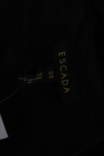 Escada Womens Black Sleeveless Cowl Neck Jumpsuit Triacetate Zip Size 38