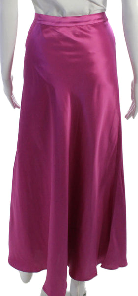 Les Coyotes De Paris Women Maxi Skirt Pink Viscose Drawstring Size 42