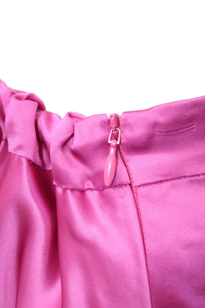 Les Coyotes De Paris Women Maxi Skirt Pink Viscose Drawstring Size 42