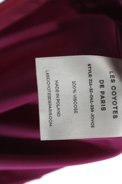 Les Coyotes De Paris Women Maxi Skirt Pink Viscose Drawstring Size 42