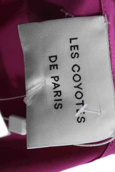Les Coyotes De Paris Women Maxi Skirt Pink Viscose Drawstring Size 42
