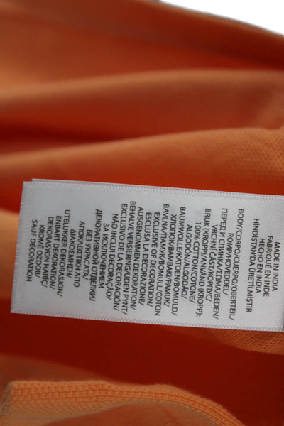 Polo Ralph Lauren Mens Short Sleeve Collared Knit Polo Shirt Orange Size Large