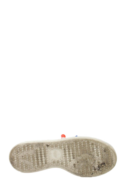 Stella McCartney Womens Rainbow Lace Up Star Logo Sneakers White Size 5