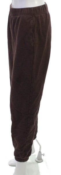 Something Navy Women Brown Hooded Sweatsuit Cotton Longsleeve Size S