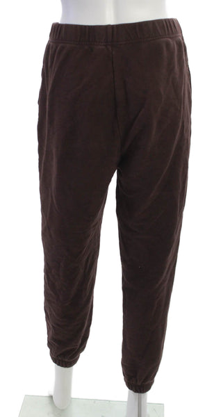 Something Navy Women Brown Hooded Sweatsuit Cotton Longsleeve Size S