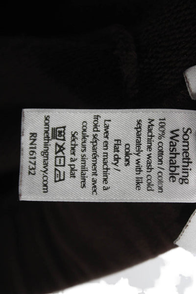 Something Navy Women Brown Hooded Sweatsuit Cotton Longsleeve Size S