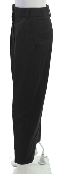 Rohe Womens Dress Pants Black Polyester Blend Button Solid Size S