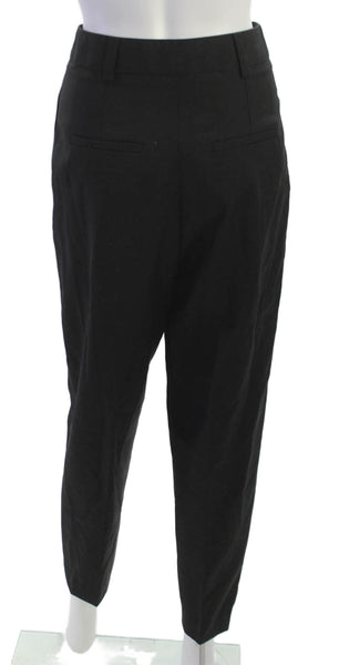 Rohe Womens Dress Pants Black Polyester Blend Button Solid Size S