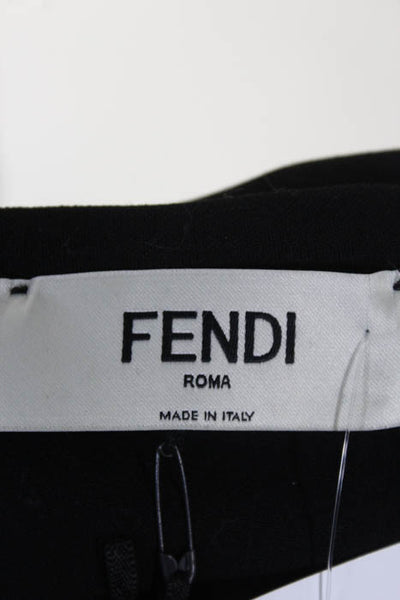 Fendi Black Wool Ruffle Hem A Line Skirt Size IT 40 $1100 NEW LL19LL