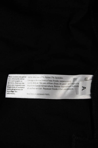 Eileen Fisher Women Tunic Blouse Black Crew Neck Long Sleeve Petite Size S