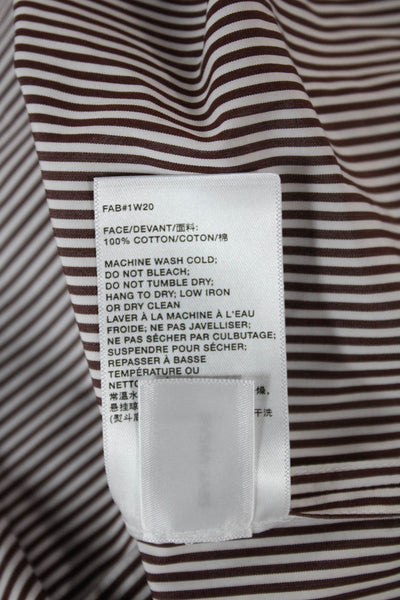 Lafayette 148 New York Womens Striped Cotton Button-Up Long Sleeve Size S