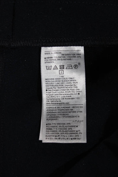 Banana Republic Womens Dress Pants Blue Pull On Rayon Blend Size S
