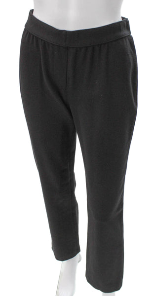 Lafayette 148 New York Womens Dress Pants Black Viscose Pull On Size S