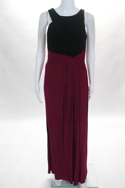 David Meister Black Pink Barcelona Berry Gown Size 6 $615 10114200