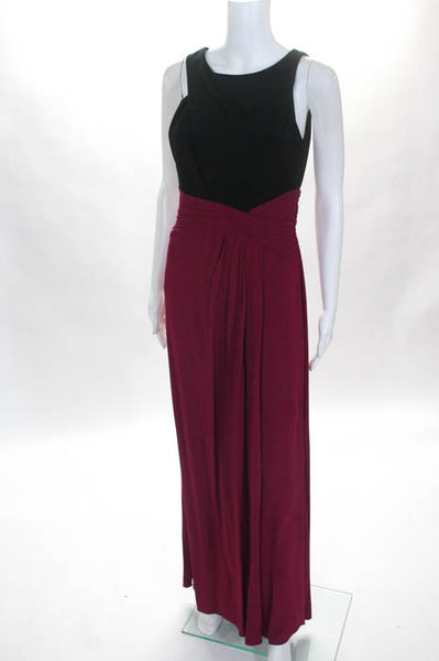 David Meister Black Pink Barcelona Berry Gown Size 6 $615 10114200