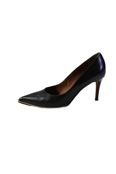 Givenchy Womens Leather Pointed Toe Slide On Pumps Black Gold Size 37 7