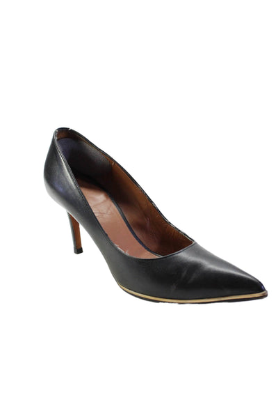 Givenchy Womens Leather Pointed Toe Slide On Pumps Black Gold Size 37 7