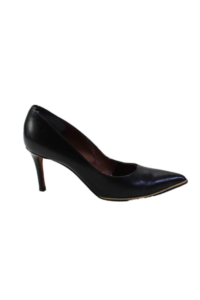 Givenchy Womens Leather Pointed Toe Slide On Pumps Black Gold Size 37 7