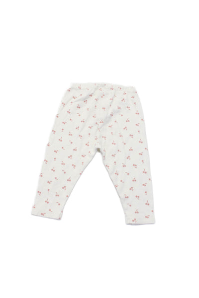 Bonpoint Childrens Girls Cherry Print Pajama Set White Pink Size 6 Months