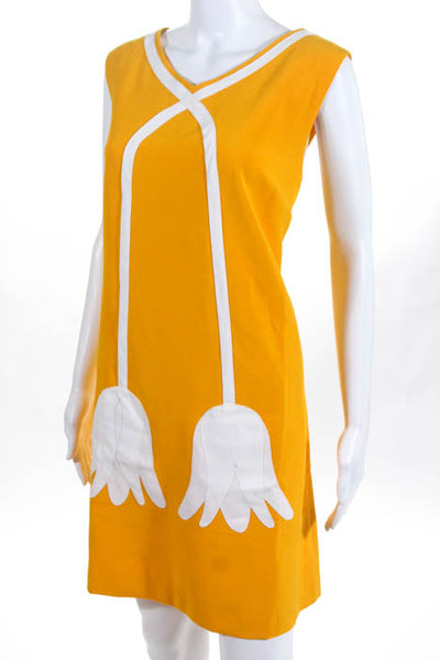 Victoria Beckham For Target Yellow Floral Front Shift Dress Size Extra Large NEW