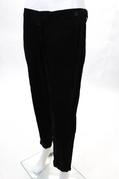 DWP  Black Casual Flat Front Pants Size 28