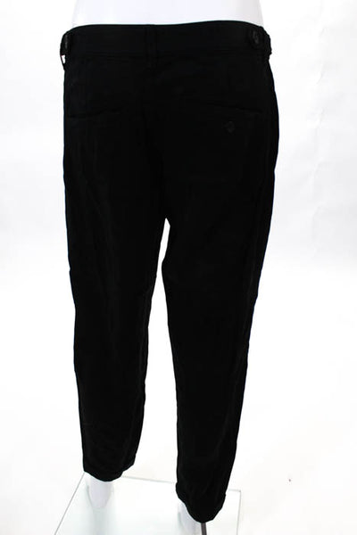 DWP  Black Casual Flat Front Pants Size 28