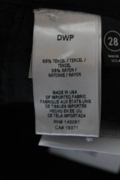 DWP  Black Casual Flat Front Pants Size 28