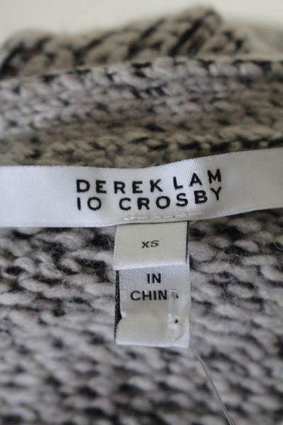 10 Crosby Derek Lam Gray Wool Blend Long Sleeve V Neck Sweater Top Size XS