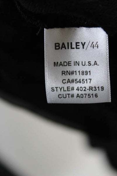 Bailey 44 Black Silk Trim V Neck Knee Length Sweater Hoodie Dress Extra Small