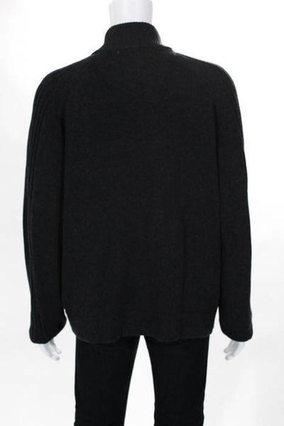 Robert Graham Dark Gray Wool Silk Blend Mens Cardigan Size Large New $408 JG13