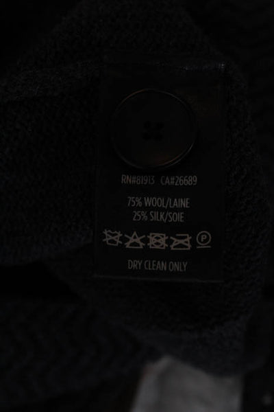 Robert Graham Dark Gray Wool Silk Blend Mens Cardigan Size Large New $408 JG13