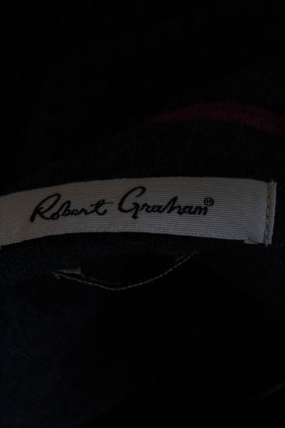 Robert Graham Dark Gray Wool Silk Blend Mens Cardigan Size Large New $408 JG13