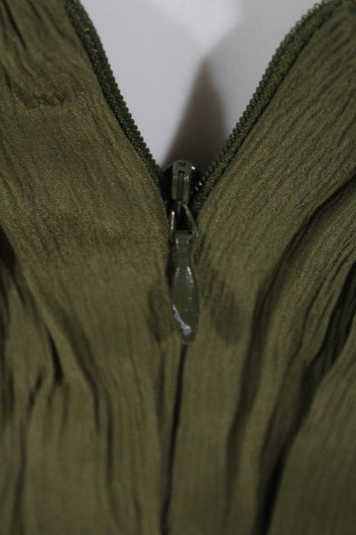 Thread Social Green Silk Sweetheart Neckline Full Length Maxi Dress Size 0