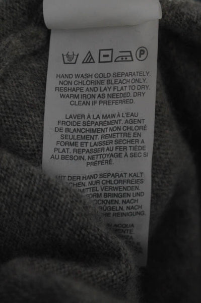 J Crew Light Grey Cashmere Crew Neck Sweater Top Size Small